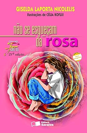 menina deitada de bruso sob uma rosa, capa do livro
